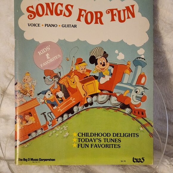 Disney Presents: Songs for Fun (1979) The Big 3 Music Corp - Picture 2 of 14